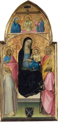 Madonna en kind met heiligen, ca. 1411-13 (tempera op paneel)