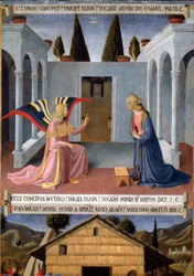 Geschiedenis van het leven van Christus: de Annunciatie met de Duif van de Heilige Geest
