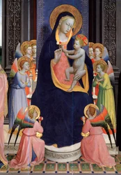 Madonna en kind met engelen (detail)