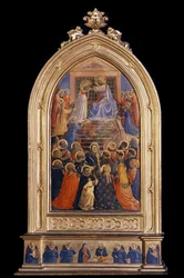 De kroning van de Maagd. Reliekschrijn voor Santa Maria Novella