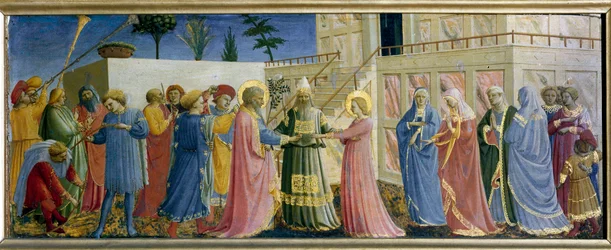 De bruiloft van de Maagd Predelle