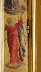 Engel die een Trompet Speelt, detail van het Linaiuoli Drieluik, 1433