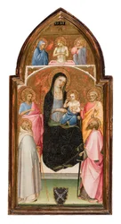 Madonna en kind met heiligen