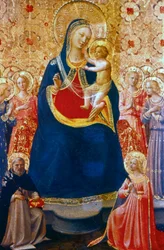Madonna en Kind met heiligen, midden 15e eeuw