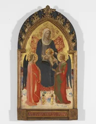 Madonna en kind met twee engelen