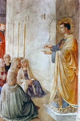 St. Stefanus predikend (detail)