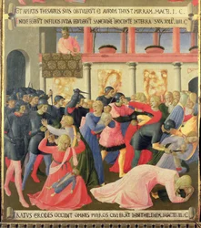 De kindermoord, detail van paneel één van de zilveren schatkamer van Santissima Annunziata, ca. 1450-53