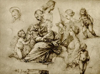Studie van een Madonna