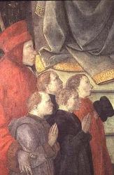 Portret van Datini en Buonomini del Ceppo, van het Madonna del Ceppo altaarstuk