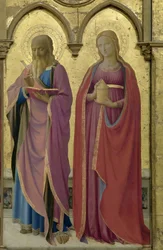 Heiligen Mattheüs en Maria Magdalena. Cortona Polyptych, ca. 1437