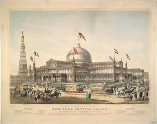 Kristallen Paleis van New York: voor de Tentoonstelling van de Industrie van Alle Naties.