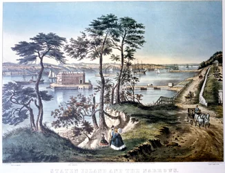 Staten Island en de Narrows, New York, VS, c1834-c1876