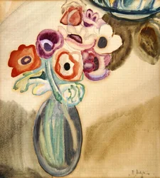 Kruik met bloemen
