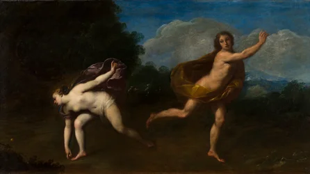 Hippomenes en Atalanta in een landschap, ca. 1598-1660