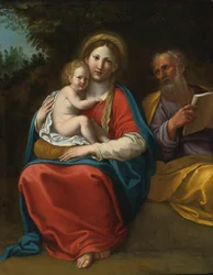 De Heilige Familie in een landschap