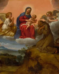 Maagd en Kind Aanbeden door Sint Franciscus, ca. 1600-07