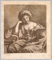 Een Sibylle, met een boek