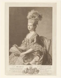 Portret van Maria Christina van Oostenrijk