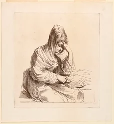 Vrouw aan het studeren