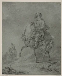 Ruiters in een landschap