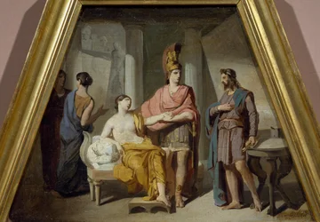 Alexander geeft zijn minnares Campaspe aan Apelles, door Francesco Coghetti