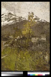 Eerste sneeuw of landschap, 1889