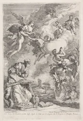 De heilige Gregorius de Grote en de heilige Hieronymus bidden voor de zielen in het vagevuur