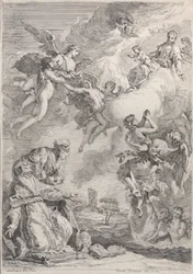 Paus Sint Gregorius I bevrijdt de zielen uit het vagevuur met zijn gebeden, 1731