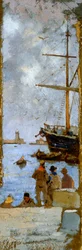 Uitzicht op de haven van Livorno