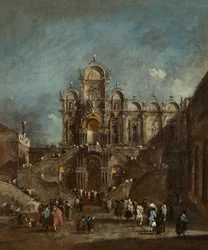 Tijdelijke Tribune op het Campo San Zanipolo, Venetië