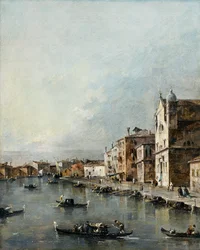 De Kerk van Santa Lucia aan het Canal Grande, Venetië