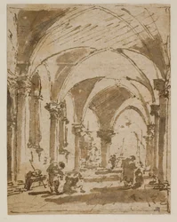 De arcade van het Dogepaleis richting de Piazzetta