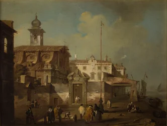 Gezicht op een Italiaanse stad