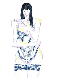 Sensuele lingerie-figuur