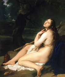 Boetvaardige heilige Maria Magdalena, door Francesco Hayez (1791-1882)