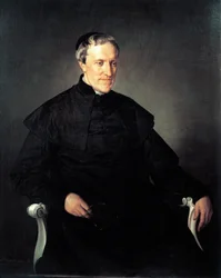 Portret van Antonio Rosmini Serbati, olieverf op doek