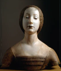 Buste van een vrouw, bekend als Isabella van Aragón