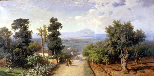 De omgeving van Palermo. Schilderij door Francesco Lojacono.