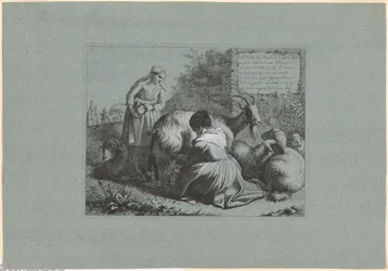Plaat 1, uit De set van 12 pastorale scènes