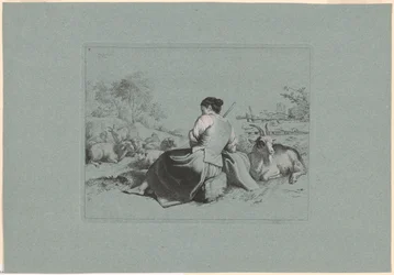 Plaat 3, uit De set van 12 pastorale scènes