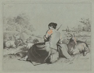 Zittende Herderin