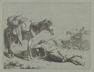 Herder in Rust bij een Pakpaard, ca. 1762
