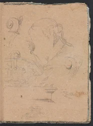 Verona Schetsboek: Architecturale motieven met vrouwelijk hoofd (pagina 45)
