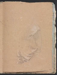 Verona Schetsboek: Draperiestudie pagina 57, 1760
