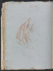 Verona Schetsboek: Vrouwelijke figuur met mantel (pagina 40)