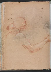 Verona Schetsboek: Naakt met hoofd en rechterarm pagina 36, 1760