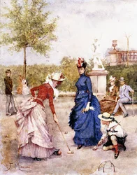 Een spelletje croquet