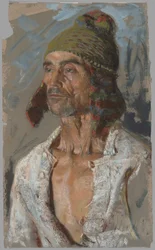 Een herder (studie voor "Il Voto") (recto); Vrouw met een baby (studie voor "Il Voto") (verso)