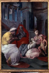 De Heilige Familie met Johannes de Doper en Sint Elisabeth