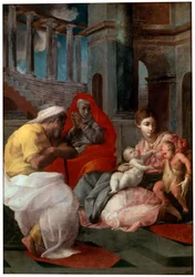 De Heilige Familie met Johannes de Doper en Sint Elizabeth, 1541